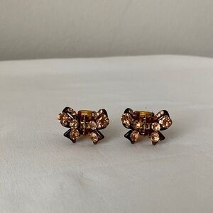 Elegant Bow Crystal Hair Clips
